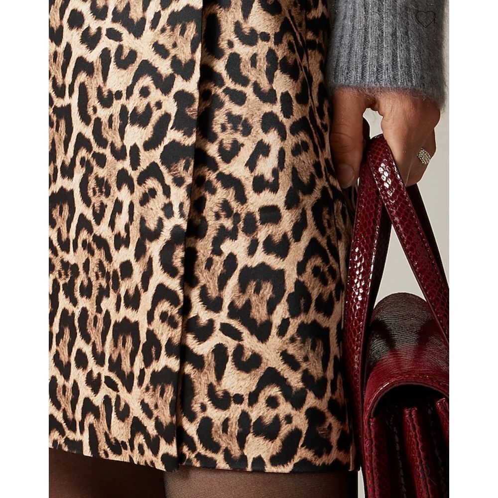 NWT J. Crew Sz 4 Collection Leopard-print wrap skirt in Duchese Satin  $128 - Picture 10 of 11